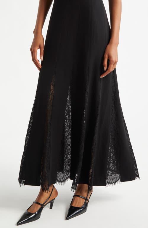A.l.c . Emmie Lace Paneled Midi A-line Dress In Black/black