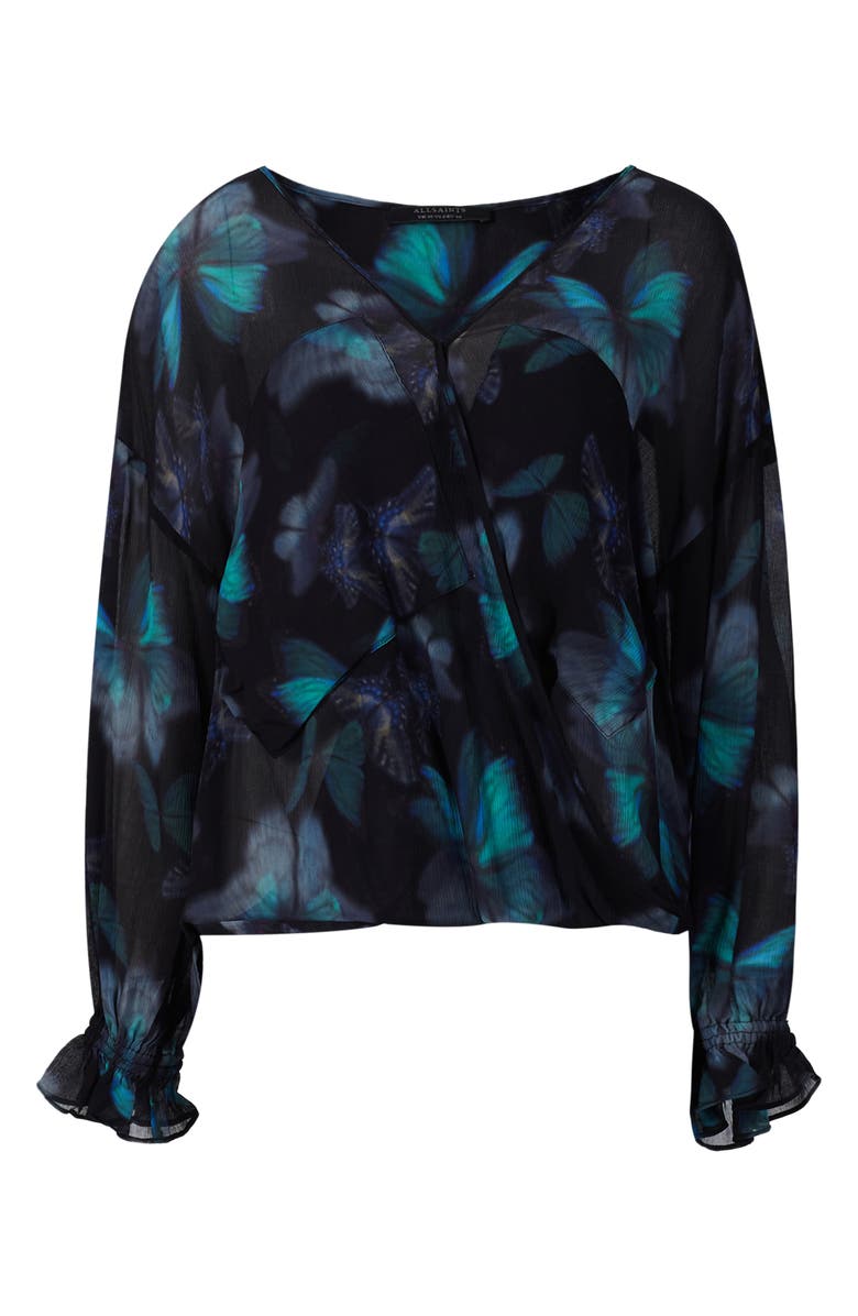 AllSaints Penny Ceres Floral Print Blouse, Alternate, color,