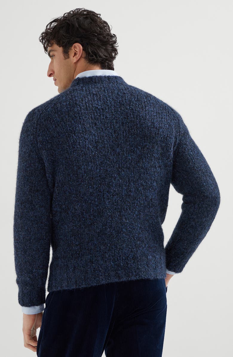 Brunello Cucinelli Flecked sweater, Alternate, color, Navy Blue