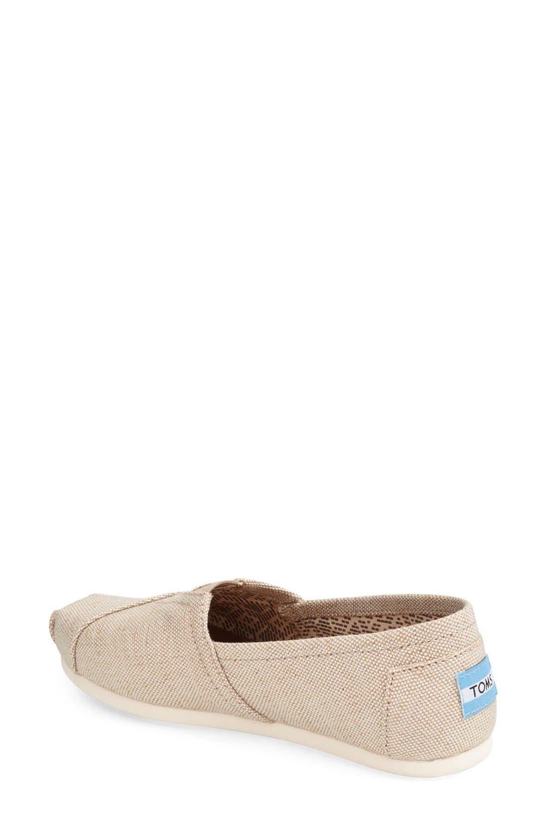 'Classic - Metallic Burlap' Slip-On, Alternate, color, NATURAL METALLIC BURLAP