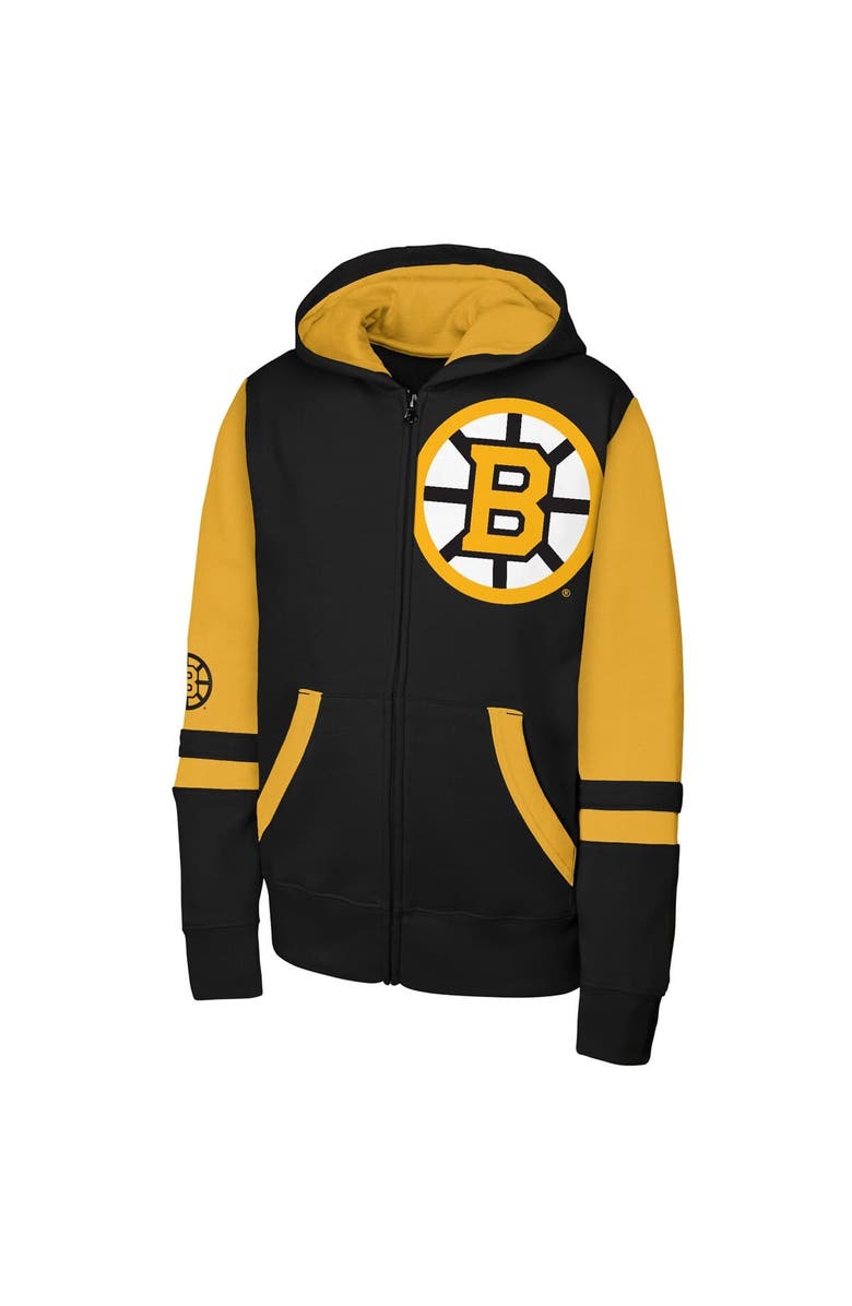 Outerstuff Youth Outerstuff  Black Boston Bruins Face Off Full-Zip Hoodie, Alternate, color, Black