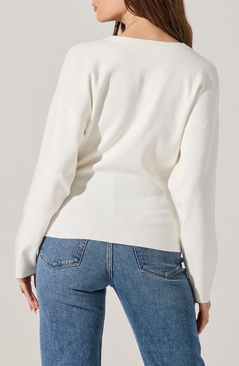 ASTR the Label Hook Closure Cardigan, Alternate, color, White