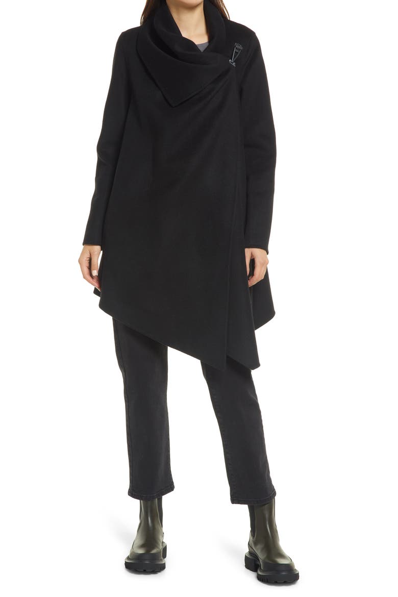 Monument Eve Coat, Alternate, color, BLACK