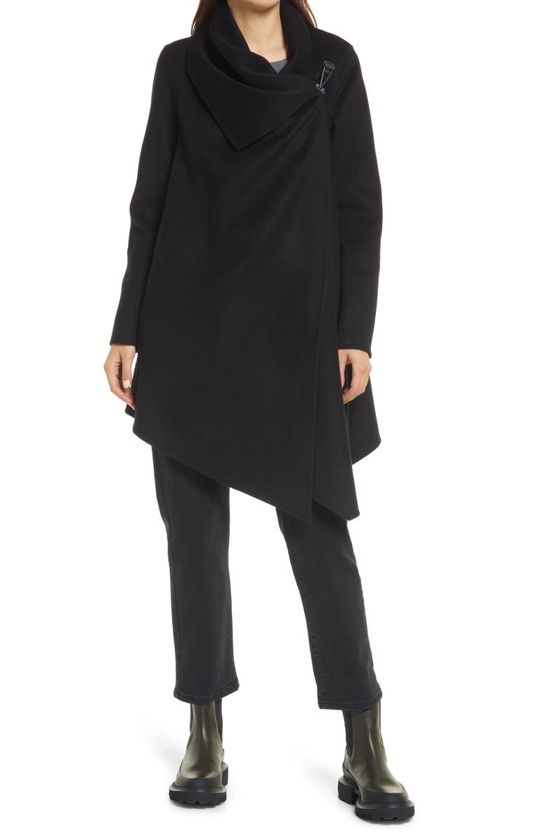AllSaints Monument Eve Coat, Alternate, color, Black
