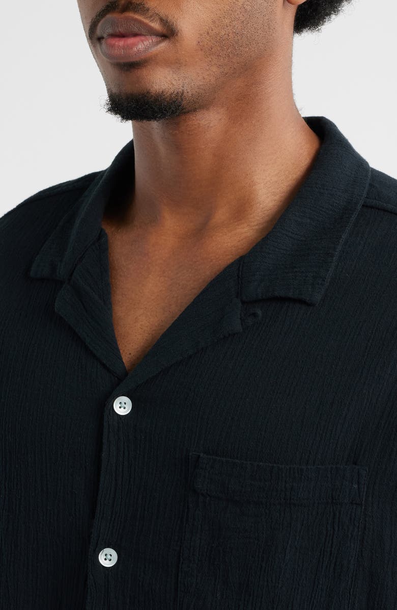 BDG Urban Outfitters Crinkle Shirt, Alternate, color, Black