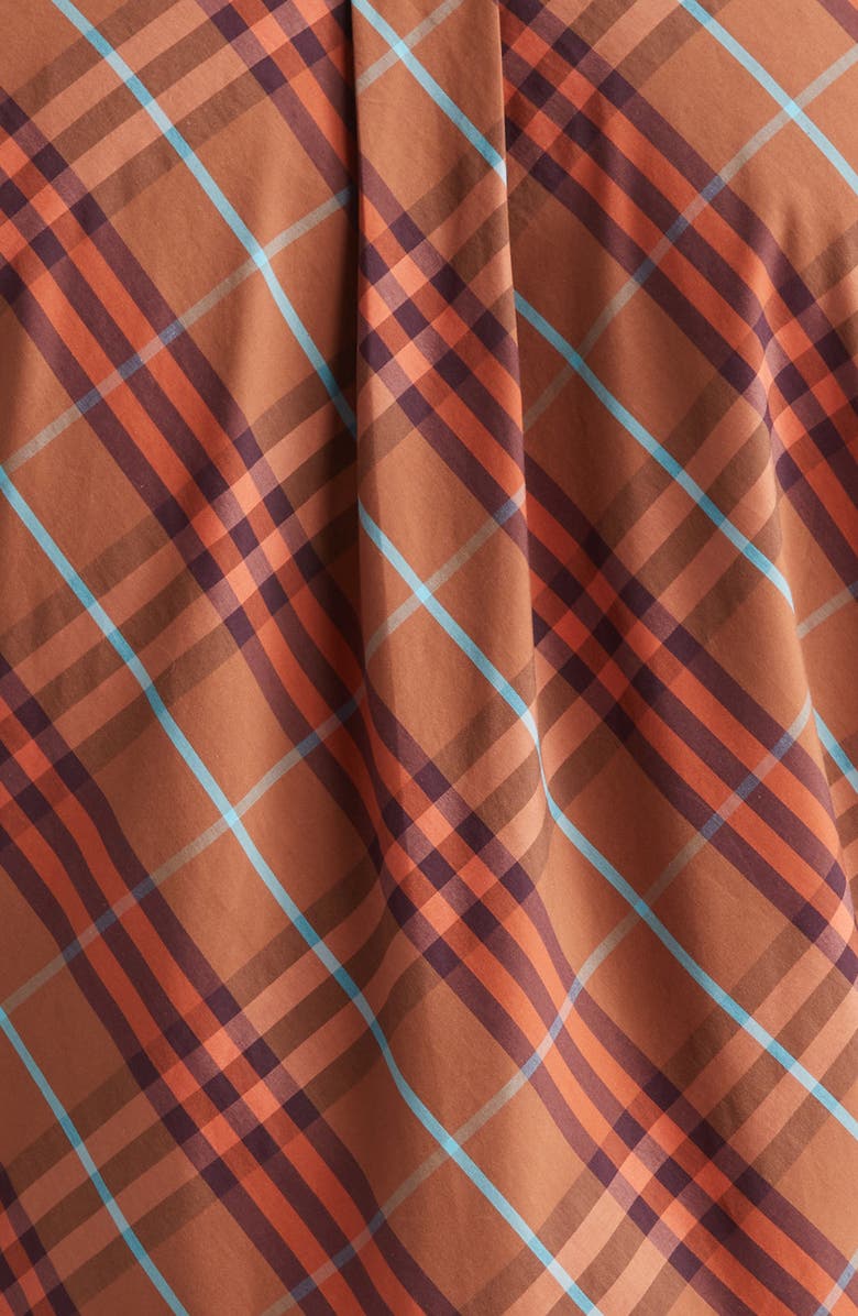 Burberry Robert Check Button-Up Shirt, Alternate, color, Ginger Brown Check