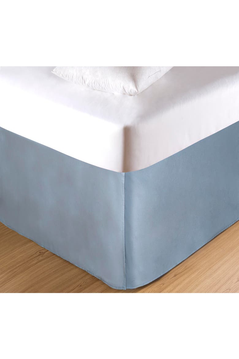 Dusty Blue Bed Skirt 18" Drop, Main, color, Blue