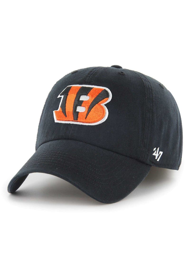 Men's '47 Black Cincinnati Bengals Franchise Logo Fitted Hat, Main, color, Black