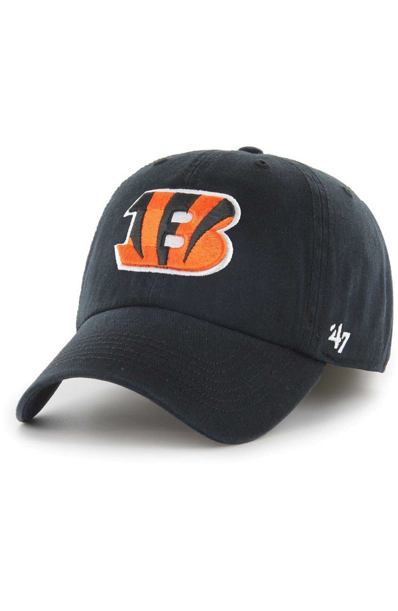 '47 Men's '47 Black Cincinnati Bengals Franchise Logo Fitted Hat, Main, color, Black