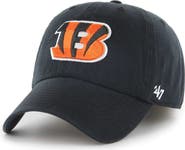 '47 Men's '47 Black Cincinnati Bengals Franchise Logo Fitted Hat