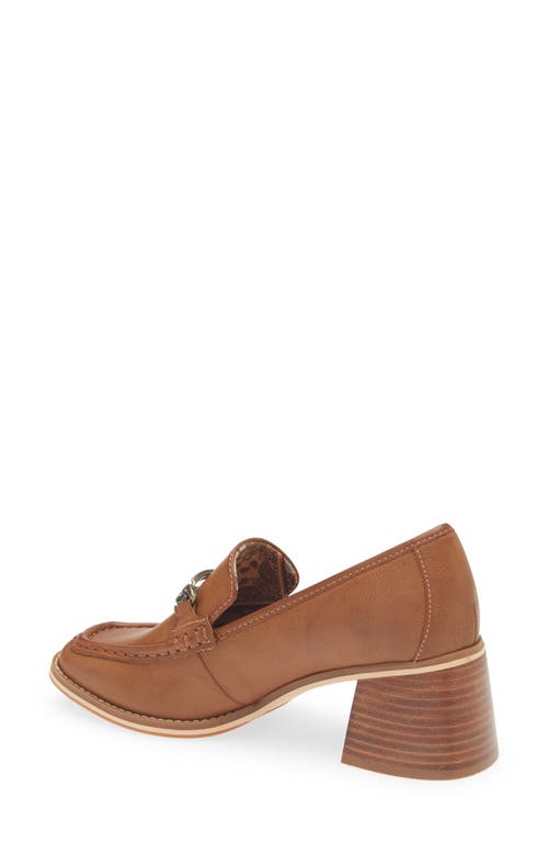 Korks Camilla Block Heel Loafer In Brown
