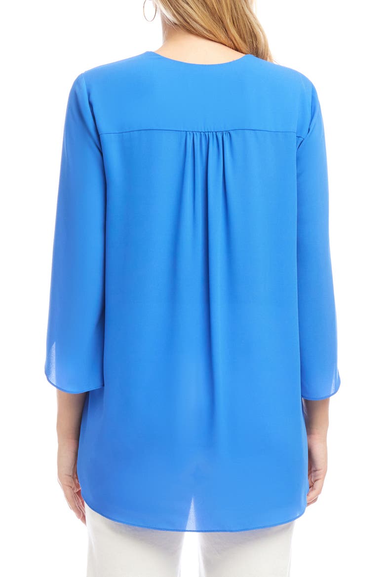 Asymmetrical Crepe Top, Alternate, color, CORNFLOWER BLUE