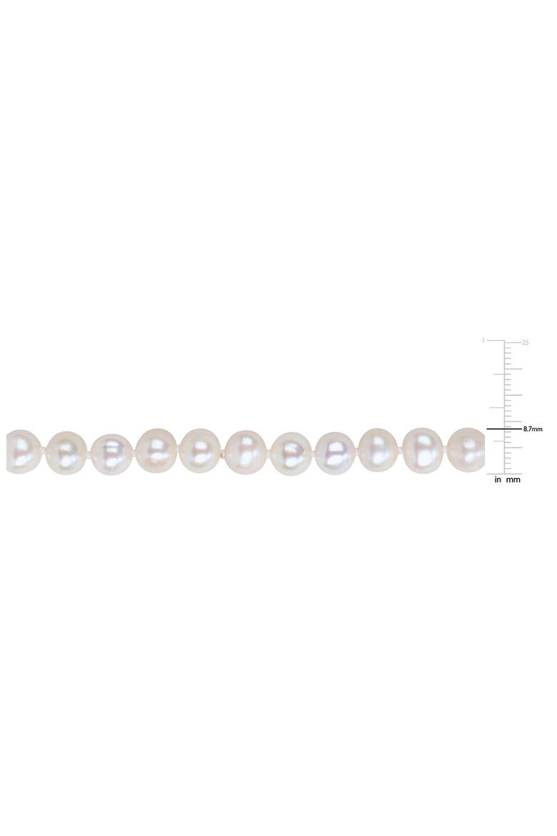 8-9mm Cultured Freshwater Pearl Necklace, Alternate, color, WHITE