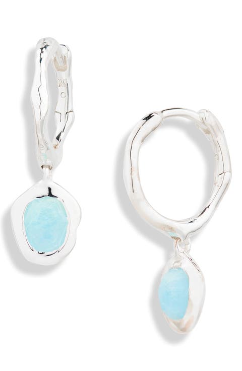 Odyssey Drop Huggie Hoop Earrings