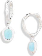 Monica Vinader Odyssey Drop Huggie Hoop Earrings