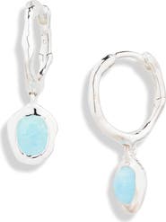 Monica Vinader Odyssey Drop Huggie Hoop Earrings