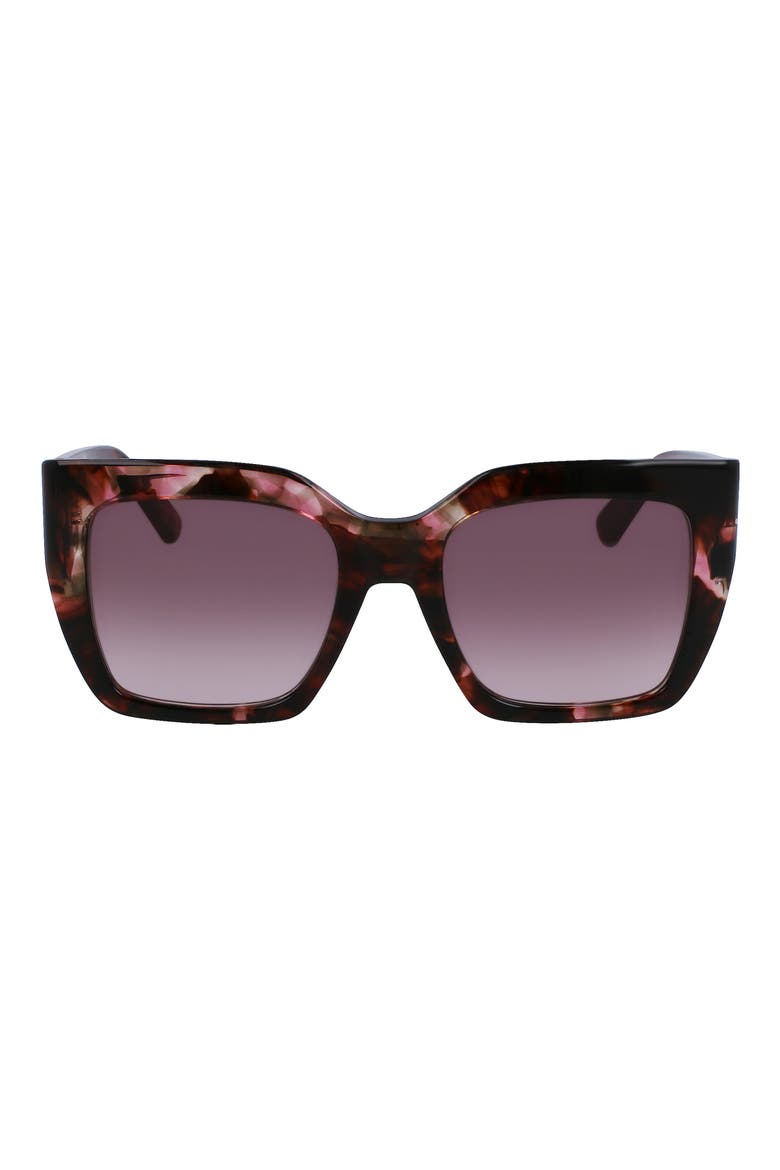 53mm Rectangular Sunglasses, Main, color, BROWN ROSE HAVANA