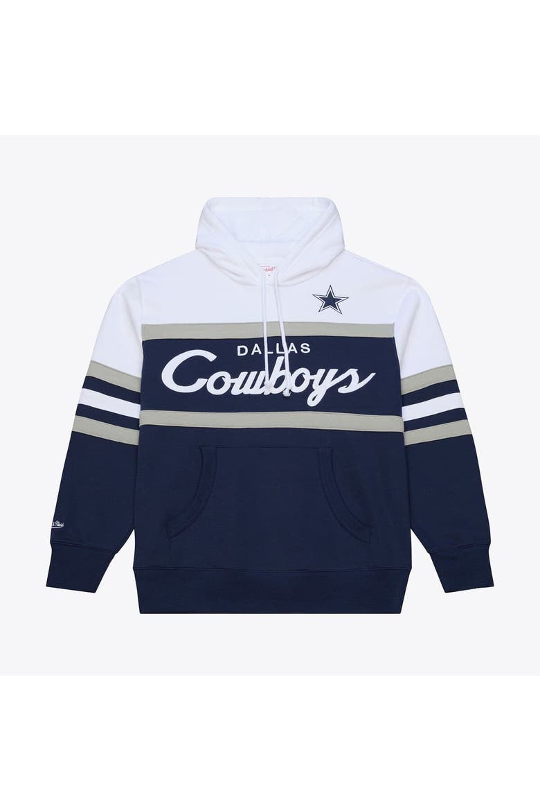 Men's Mitchell & Ness Navy Dallas Cowboys Head Coach Hoodie, Main, color, Navy