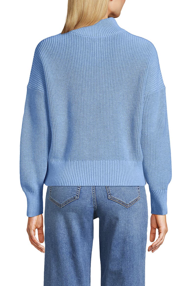 Drifter Shaker Wedge Quarter Zip Sweater, Alternate, color, Light True Blue Heather