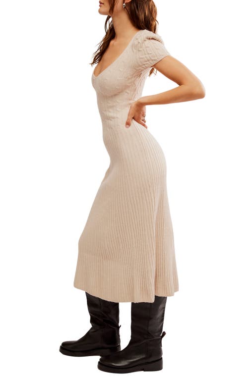FREE PEOPLE FREE PEOPLE MADSEN SHORT SLEEVE MIDI SWEATER DRESS 