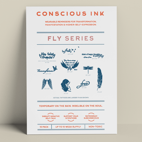 Conscious Ink Fly Variety 10-Pack in White 