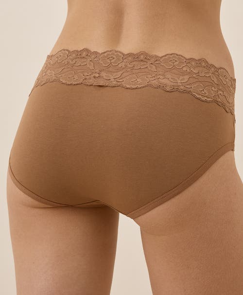 Shop Pact Organic Cotton Lace Waist Brief 3-pack