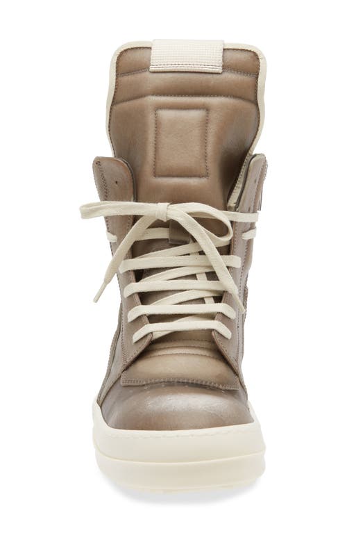 Rick Owens Geobasket High Top Sneaker In Dust/milk/milk