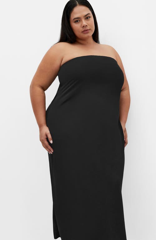 City Chic Sassy Strapless Jersey Midi Dress