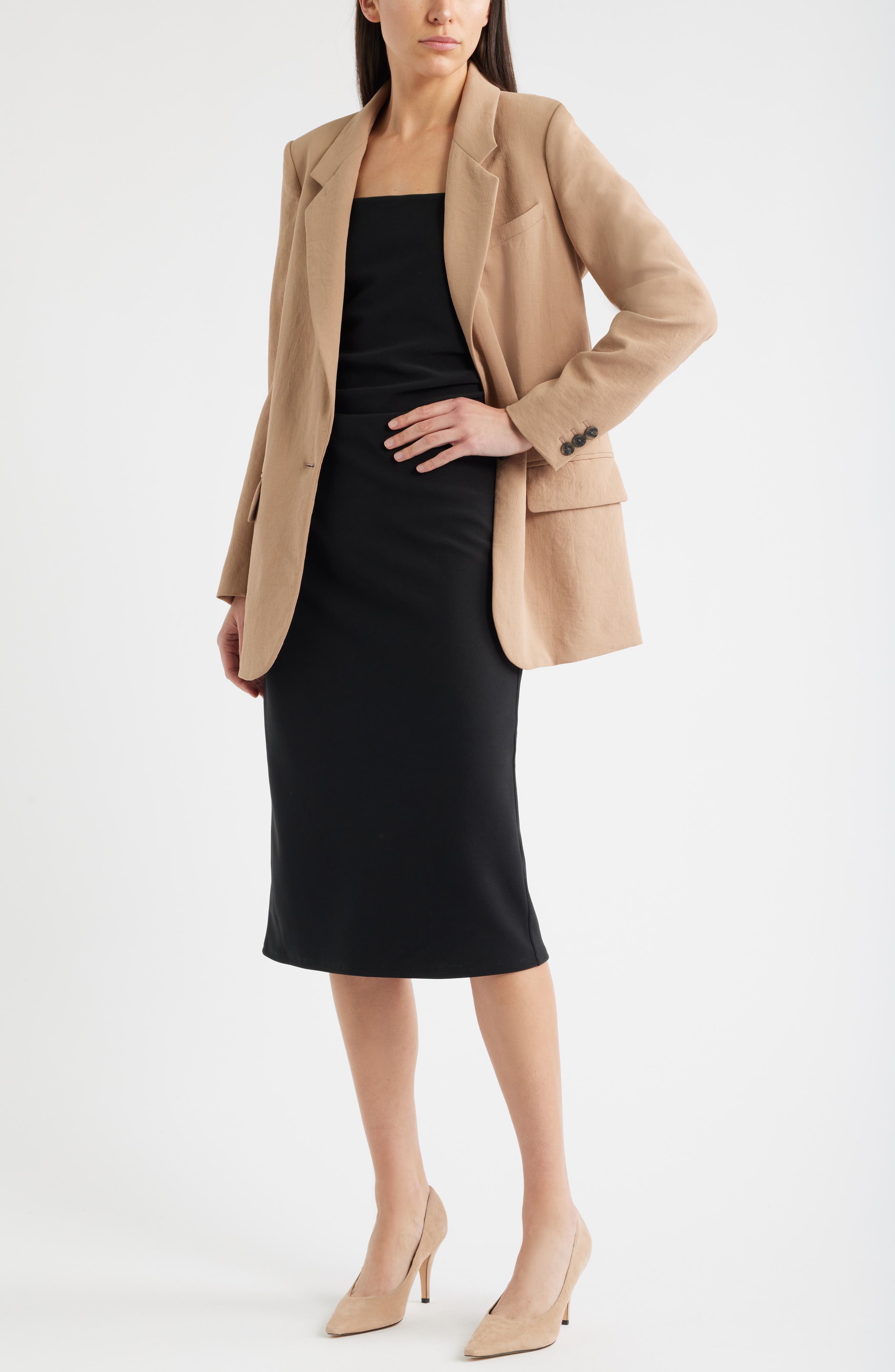 Nordstrom Lexxy Pointed Toe Pump, Alternate, color, Tan Light