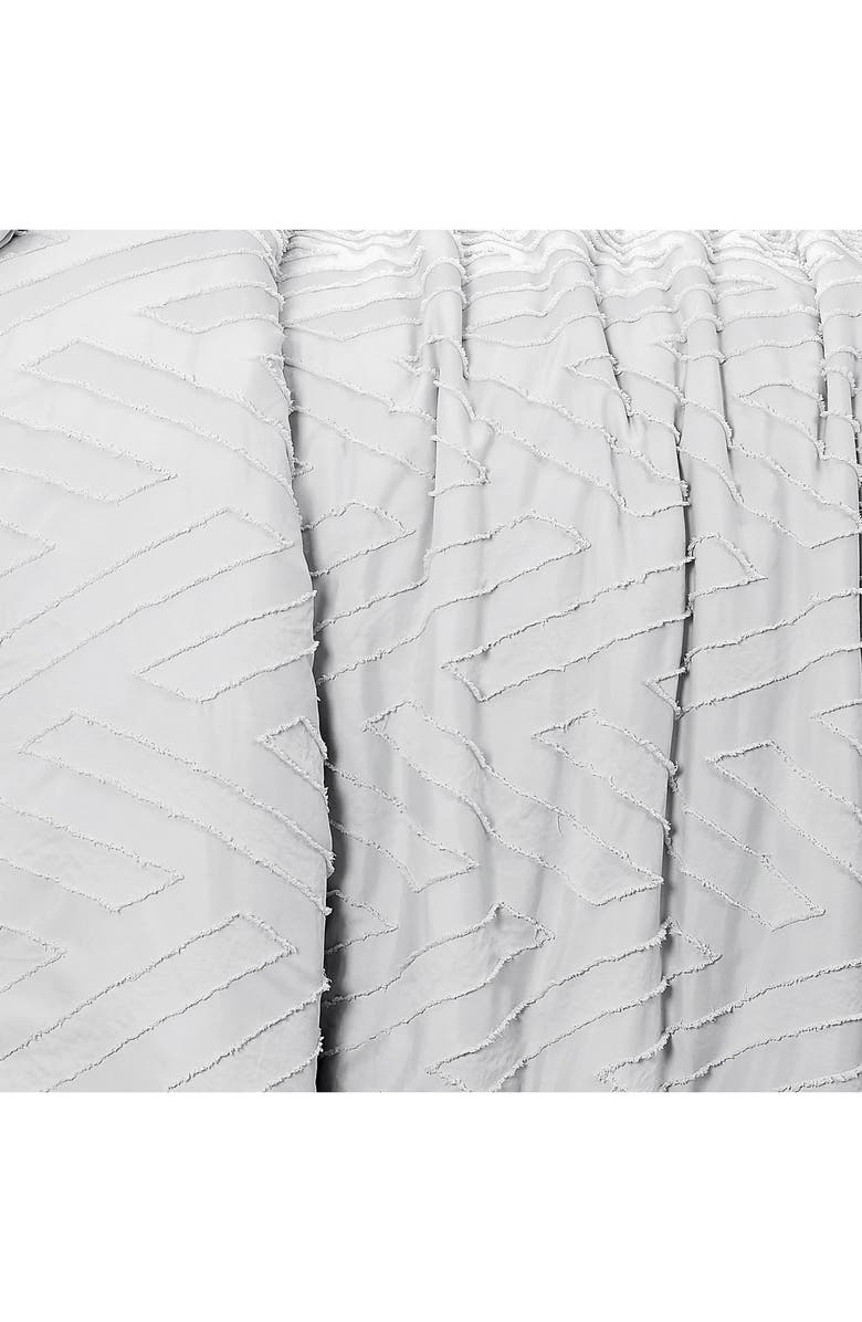 SOUTHSHORE FINE LINENS Chevron Jacquard Comforter Set, Alternate, color, Light Grey