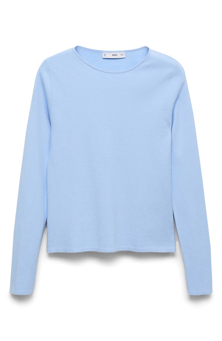 MANGO Fine Knit Sweater, Alternate, color, Sky Blue