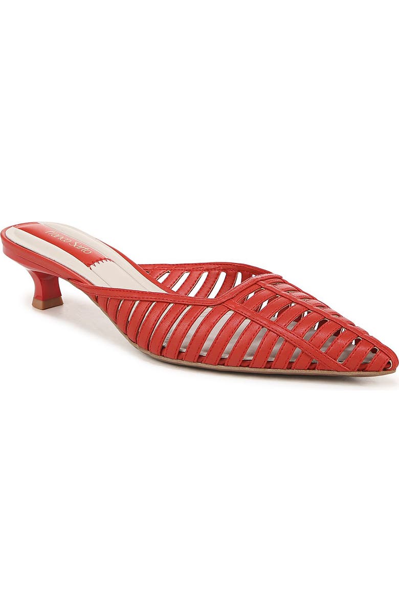 Franco Sarto Marline Pointed Toe Kitten Heel Pump, Main, color, Red