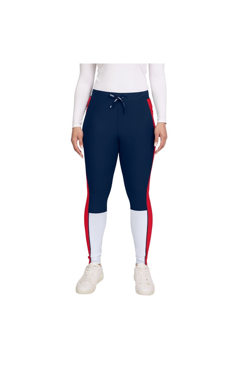 WEAR by Erin Andrews Women's WEAR by Erin Andrews Navy/Red New England Patriots Color-Block Leggings, Alternate, color, Navy