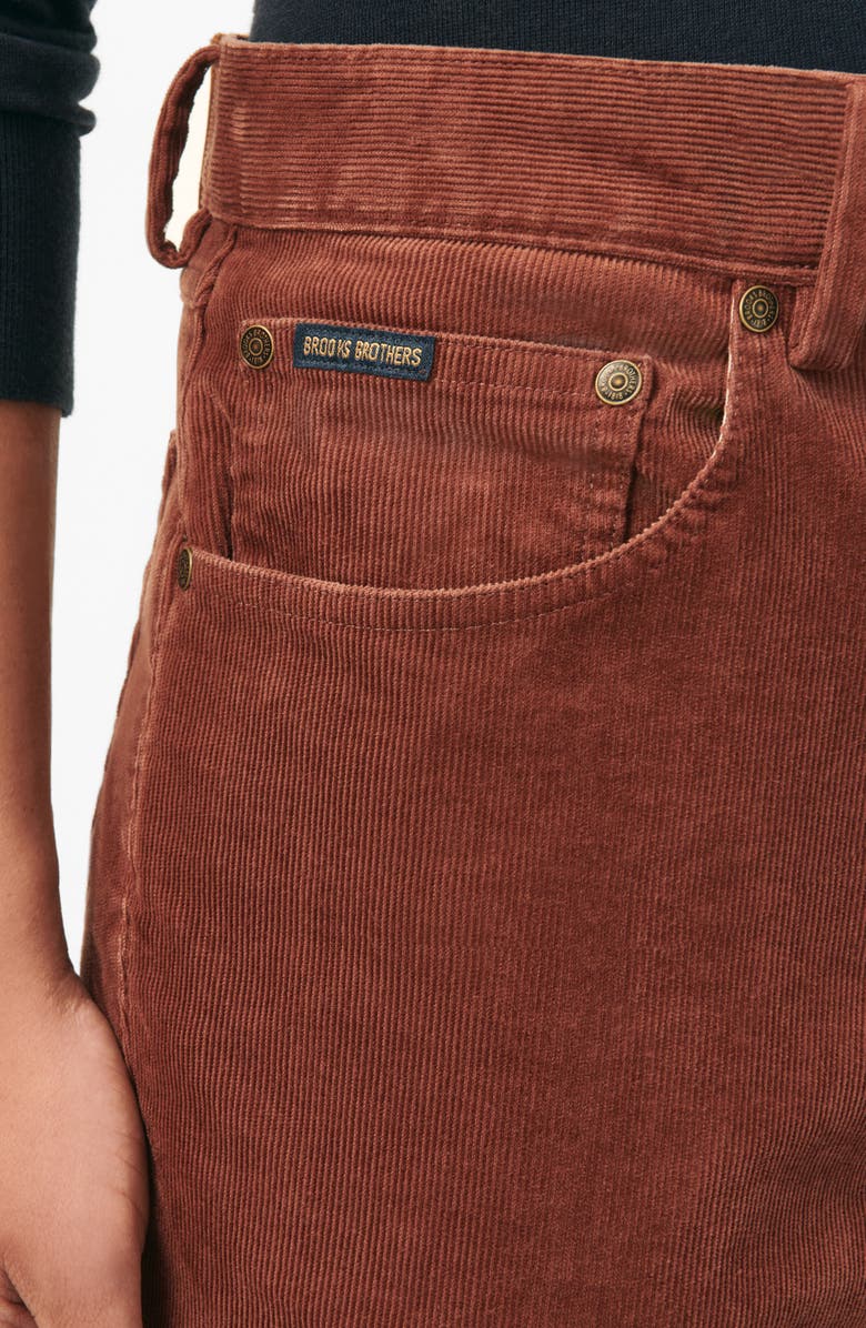 Brooks Brothers Slim Fit Five Pocket Stretch Cotton Corduroy Pants, Alternate, color, 