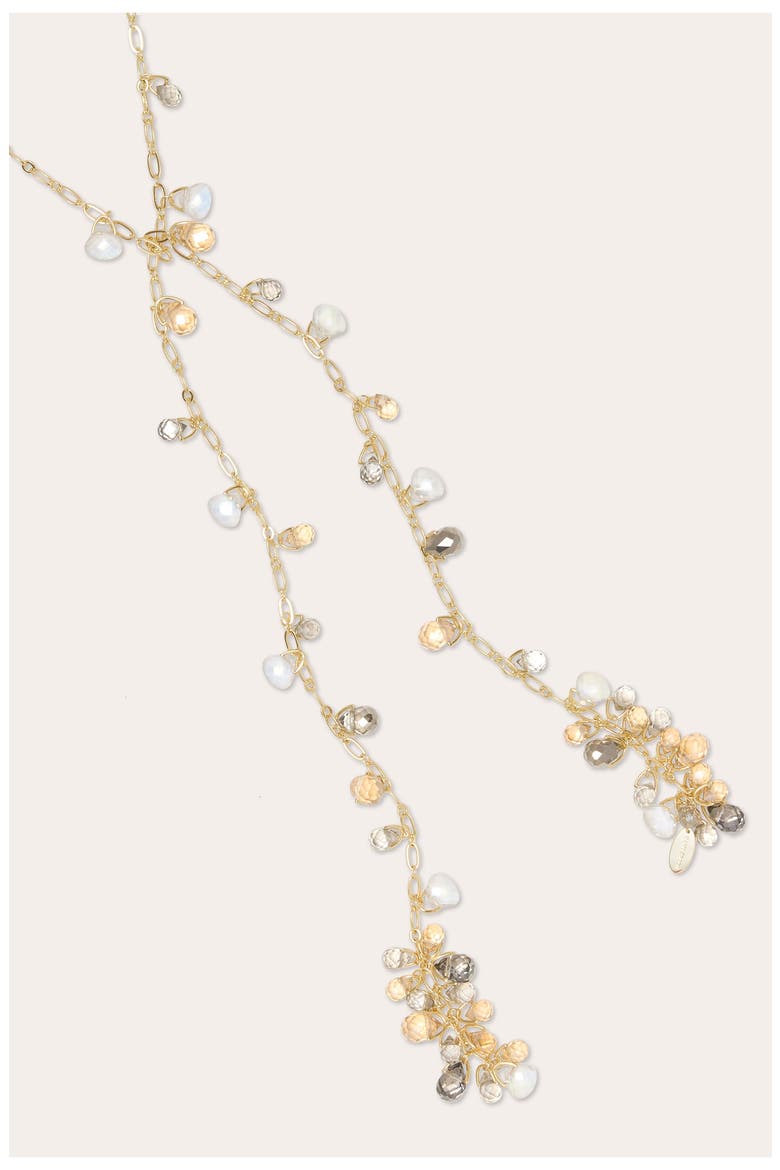 Brielle Wrap Necklace, Alternate, color, BROWN MULTI/ GOLD