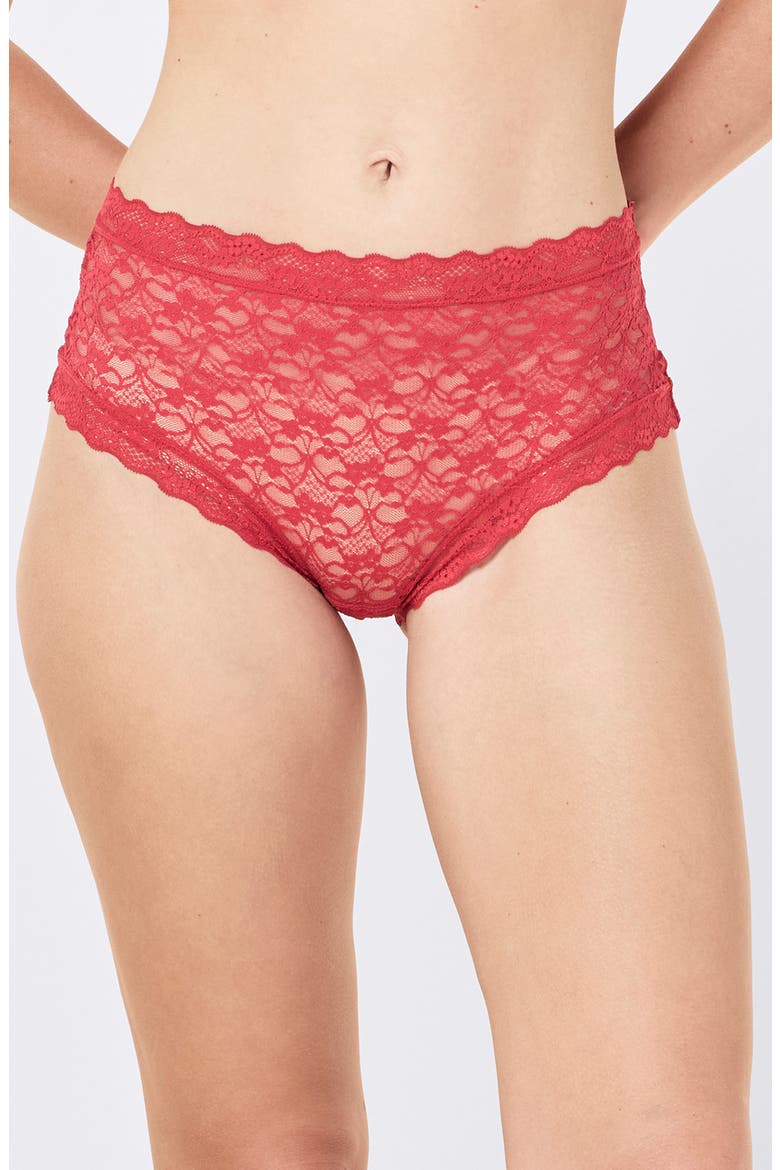 Lulu Lace High Waist Knickers, Main, color, AMOUR ROSE