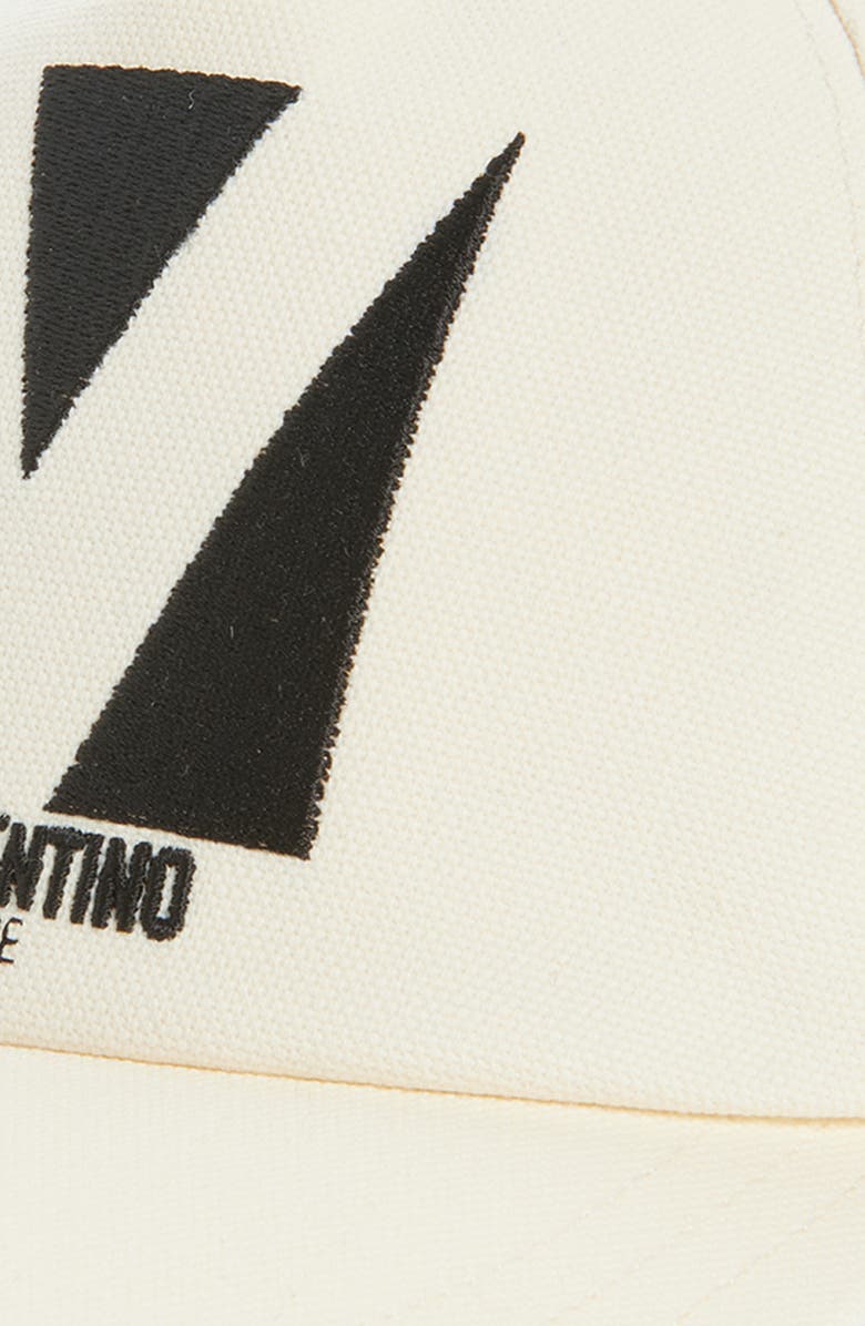 Valentino Garavani Chez Valentino Baseball Cap, Alternate, color, Ivory/ Black