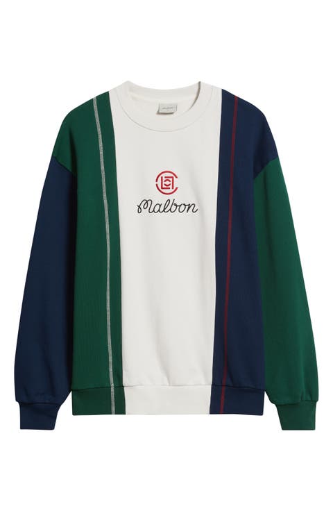 新品未使用 CLUBHAUS × MALBON Crewneck Sweat Malbon Golf x Michelob Ultra Crewneck Sweatshirt Black Men's