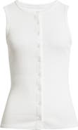Open Edit Rib Button-Up Tank