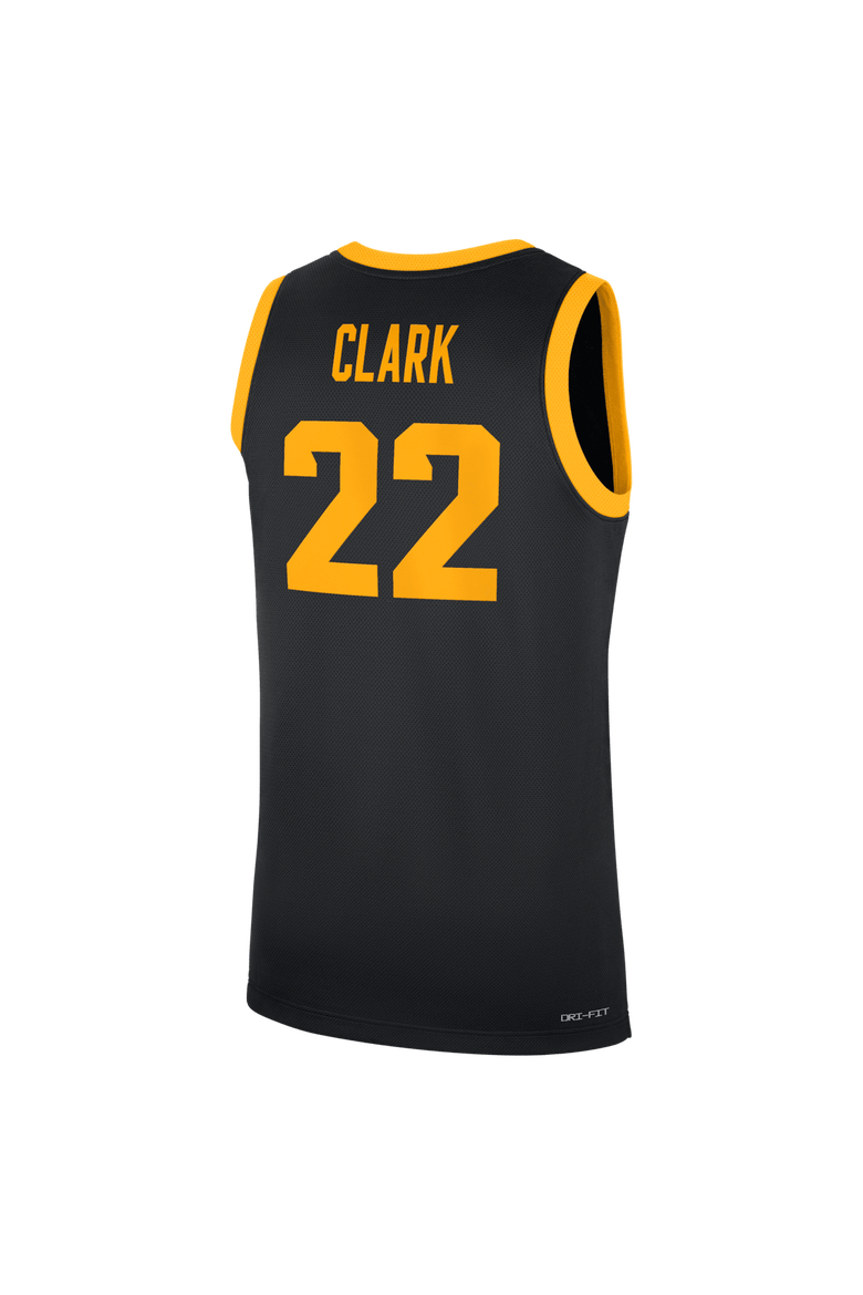 Men's Nike Caitlin Clark Black Iowa Hawkeyes Home Replica Basketball Jersey, Alternate, color, Black