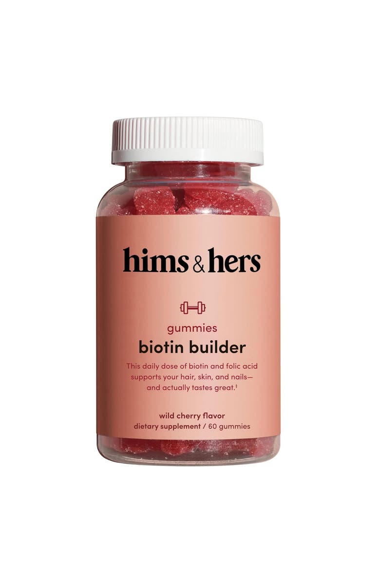 HIMS 
HERS Biotin Builder Gummies  Vitamin-Rich, Hair and Nail Strengthening Wild, Main, color, Coral