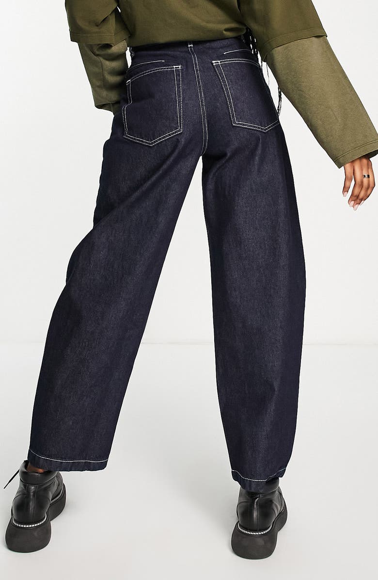 Topshop Women's Barrel Leg Jeans, Alternate, color, 