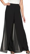 Alex Evenings Wide Leg Chiffon Pants