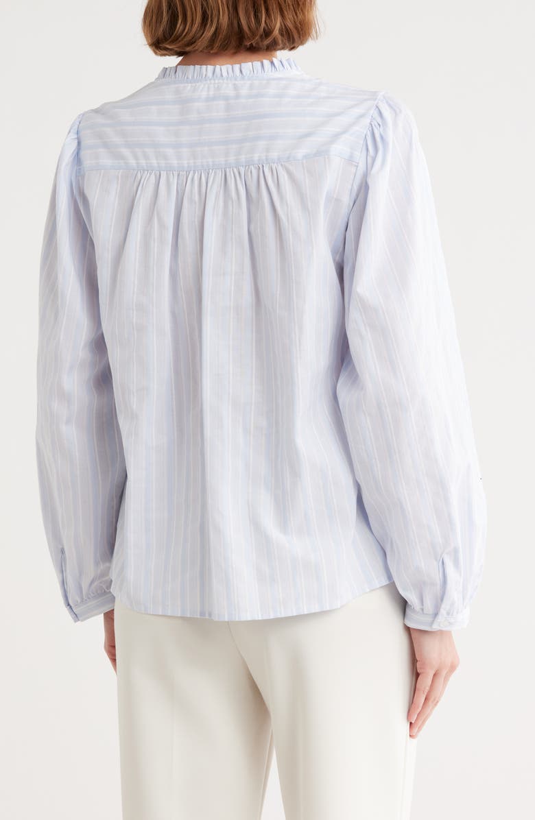 Parker The Alora Stripe Long Sleeve Cotton Top, Alternate, color, Kentucky Blue