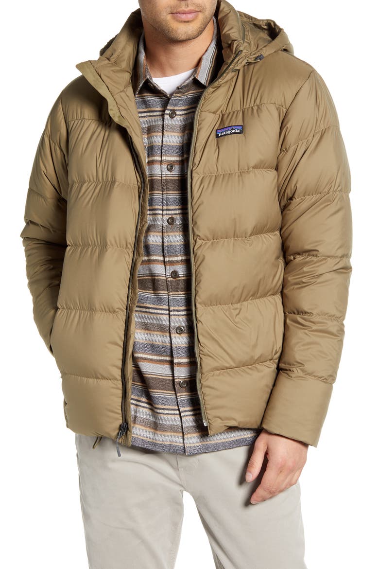 Silent Water Repellent 700 Fill Power Down Jacket, Main, color, SAGE KHAKI