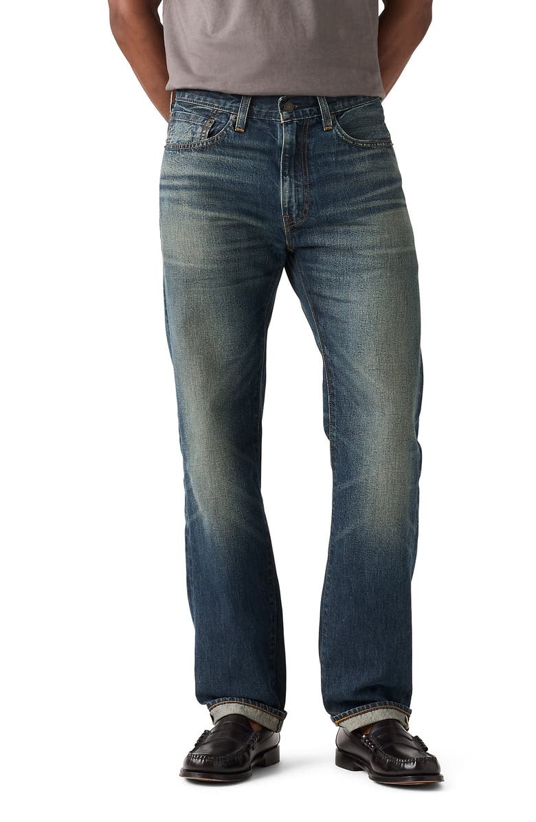 Levi's 505<sup>™</sup> Relaxed Straight Leg Selvedge Jeans, Main, color, Greatest Story Selvedge