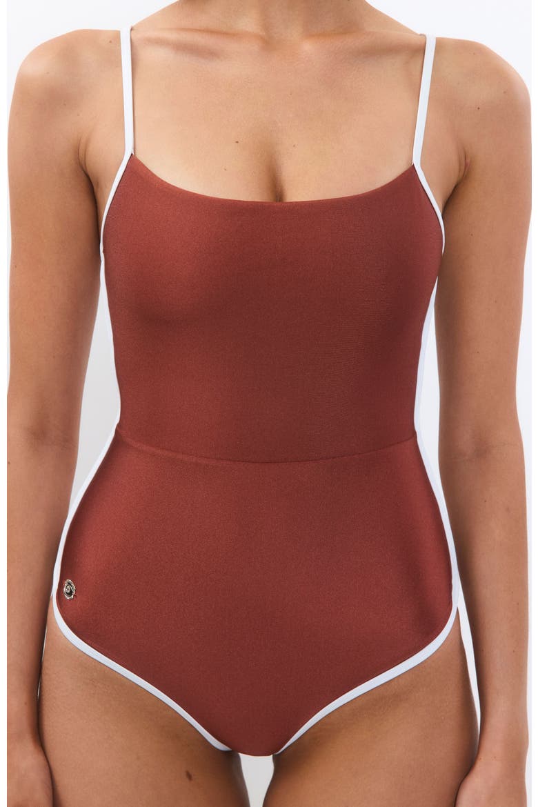 California OnePiece Swimsuit, Main, color, Hamra