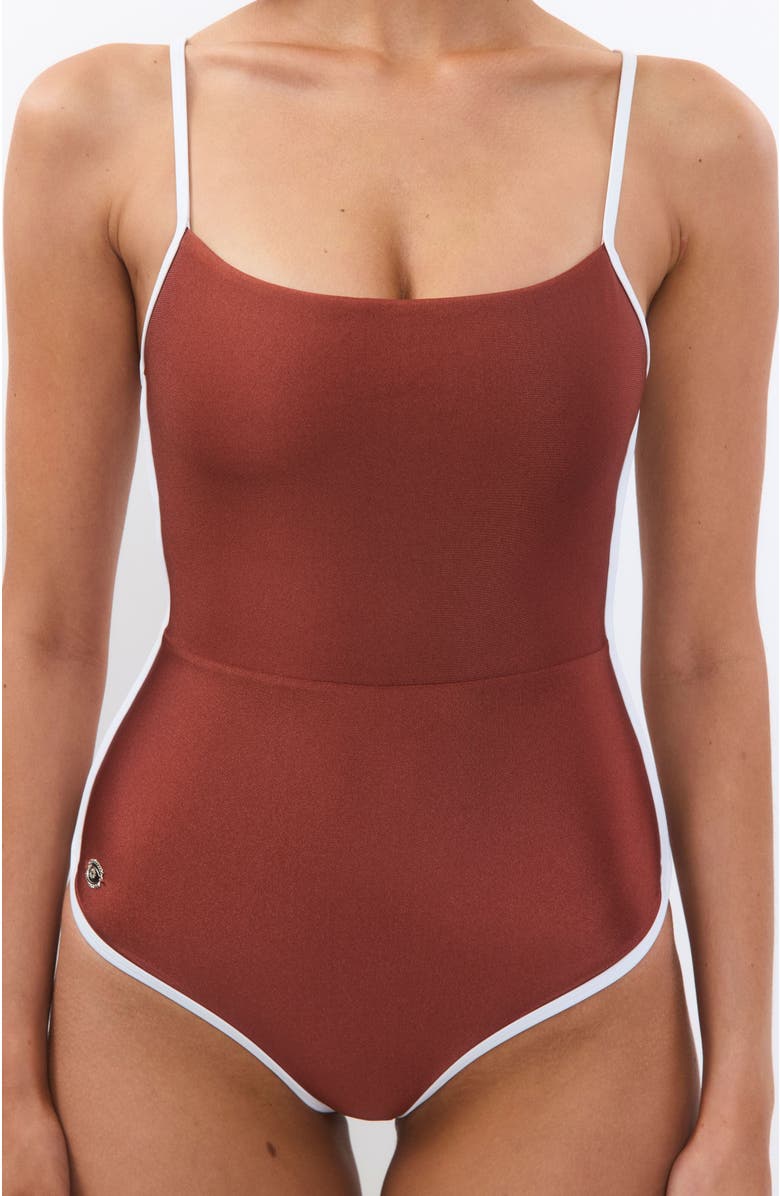 Biliblond California OnePiece Swimsuit, Main, color, Hamra