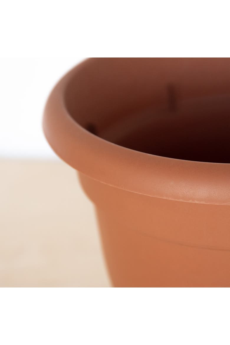 Fiskars Bloem 12 Inch Ariana Planter With Selfwatering Grid, Color Clay, Alternate, color, Brown