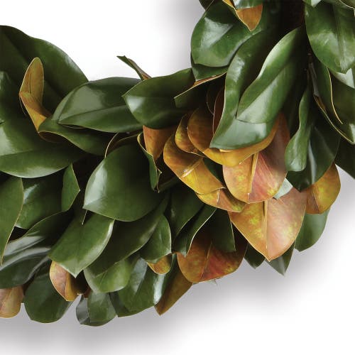 Napa Home & Garden Grand Magnolia Leaf Wreath 30" In Green
